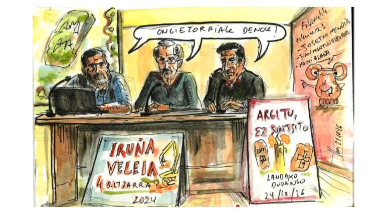 Breves impresiones sobre el 4º congreso sobre Iruña-Veleia, enlaces a videos y caricaturas de Ibon Serrano Lasa